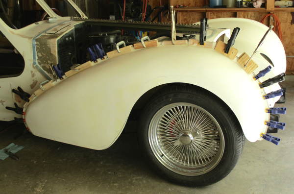 clamping-bonding frt. fenders