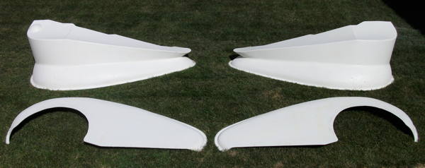 Front fender parts - rough trimmed