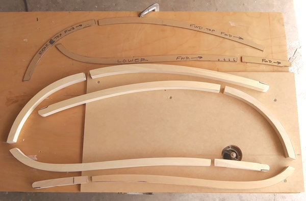 patterns and cut pieces