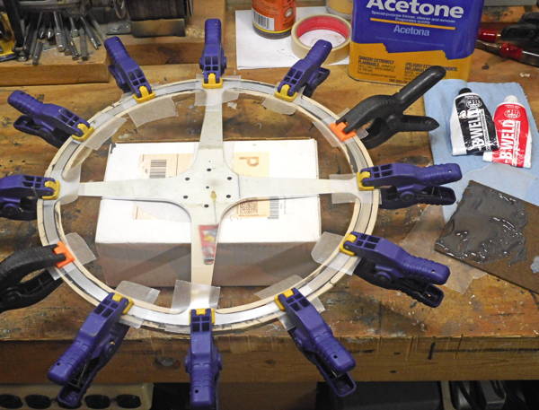 bonding armature to wood rim recess