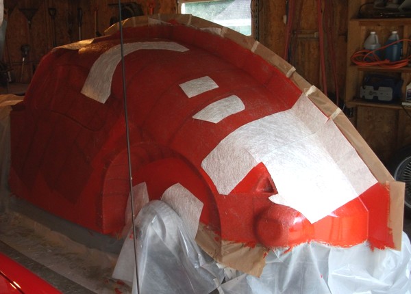 main halves mold lay-up